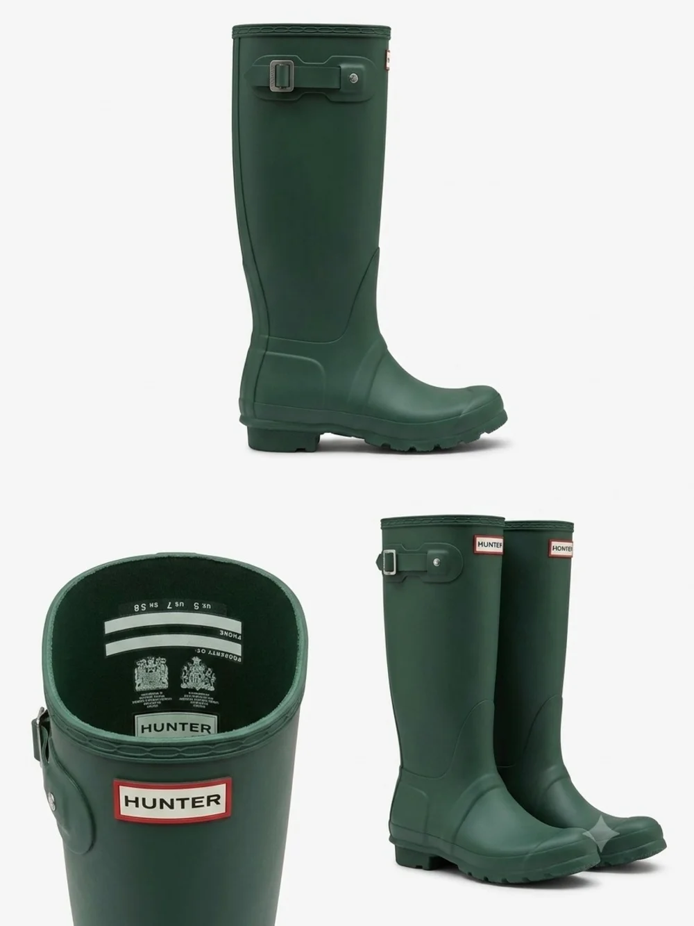 Hunter Men’s Tall Rain Boots in Forest Green
